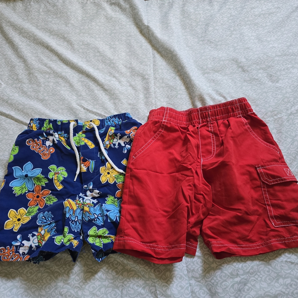 Kids Floral and Red Shorts Set